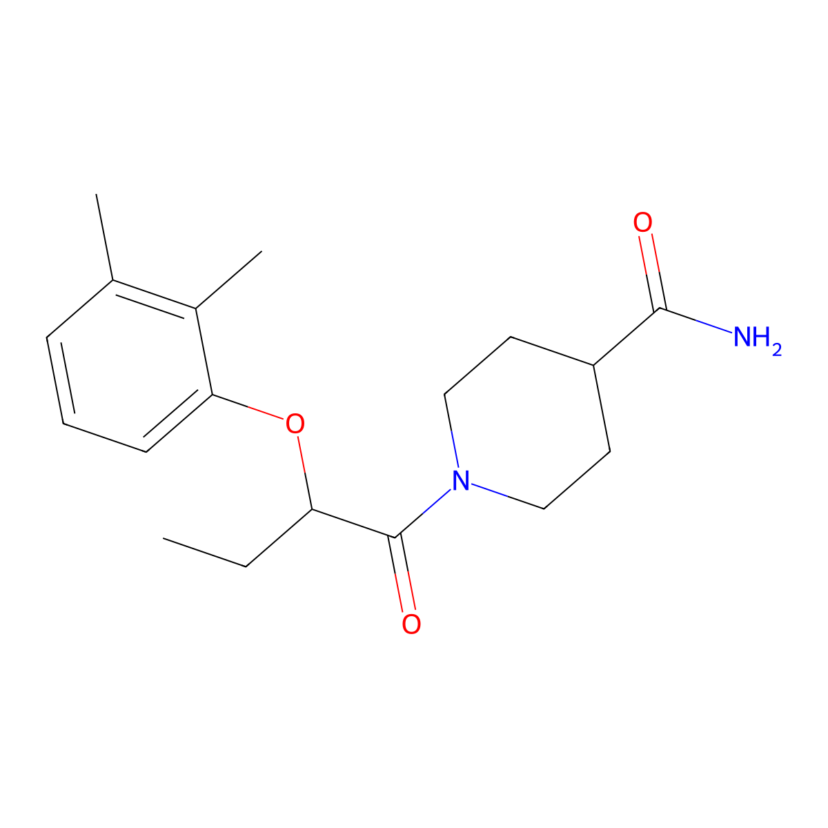 1-[2-(2,3-Dimethylphenoxy)butanoyl]piperidine-4-carboxamide molecular structure, CAS 1083243-13-3