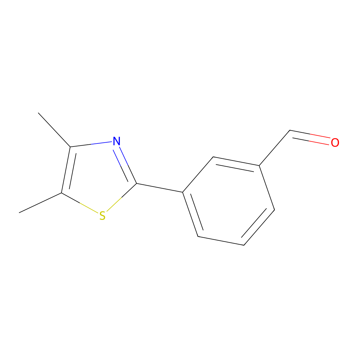 3-(4,5-Dimethyl-2-thiazolyl)benzaldehyde molecular structure, CAS 1083245-89-9