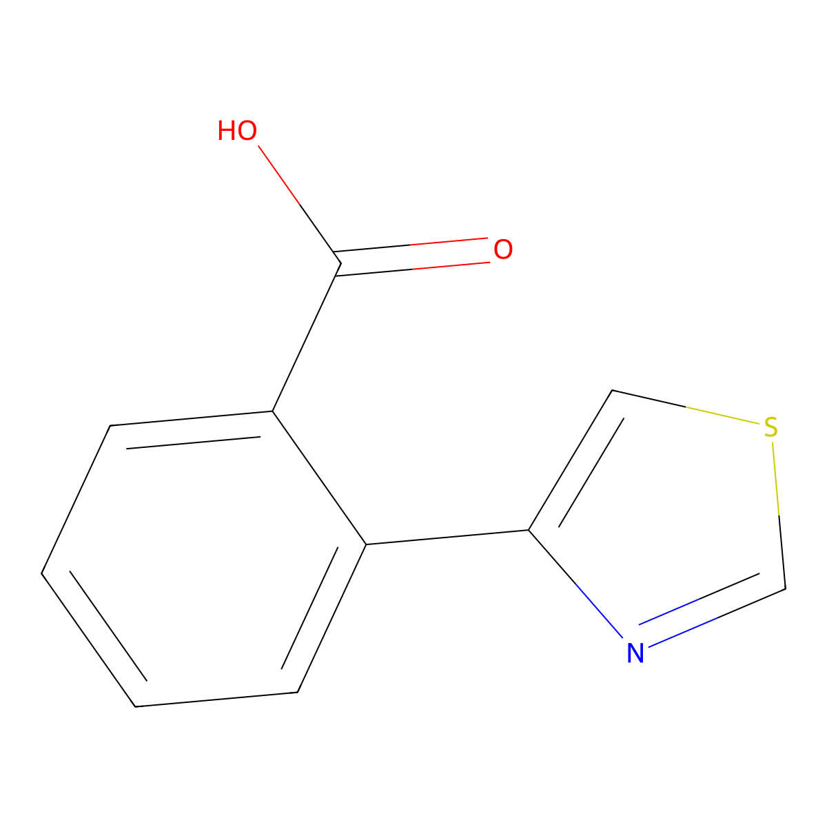 2-(1,3-Thiazol-4-yl)benzoic acid molecular structure, CAS 1083245-90-2