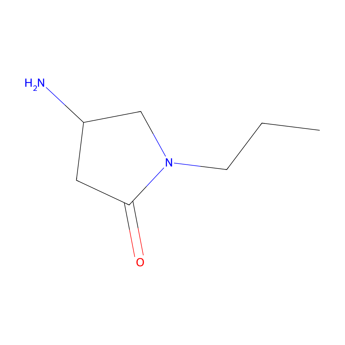 4-Amino-1-propylpyrrolidin-2-one molecular structure, CAS 1083245-99-1