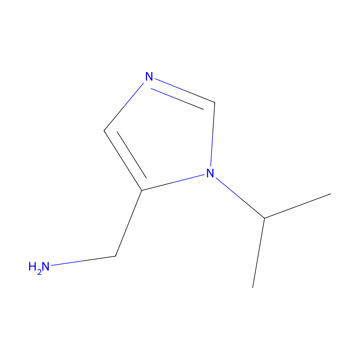 [1-(propan-2-yl)-1H-imidazol-5-yl]methanamine molecular structure, CAS 1083246-06-3