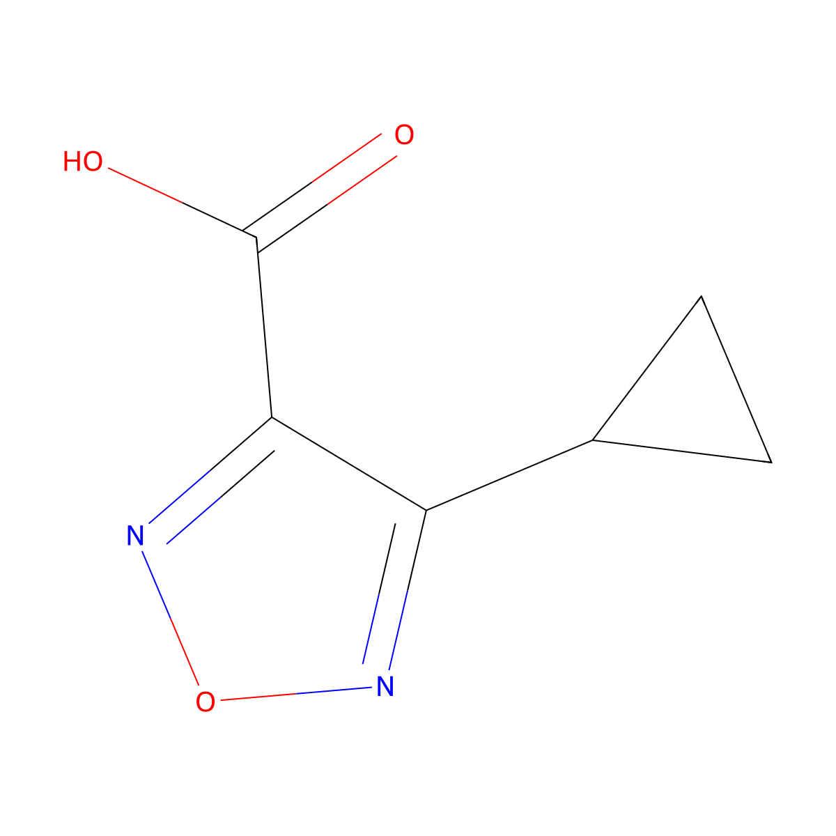 4-Cyclopropyl-1,2,5-oxadiazole-3-carboxylic acid molecular structure, CAS 1083246-26-7