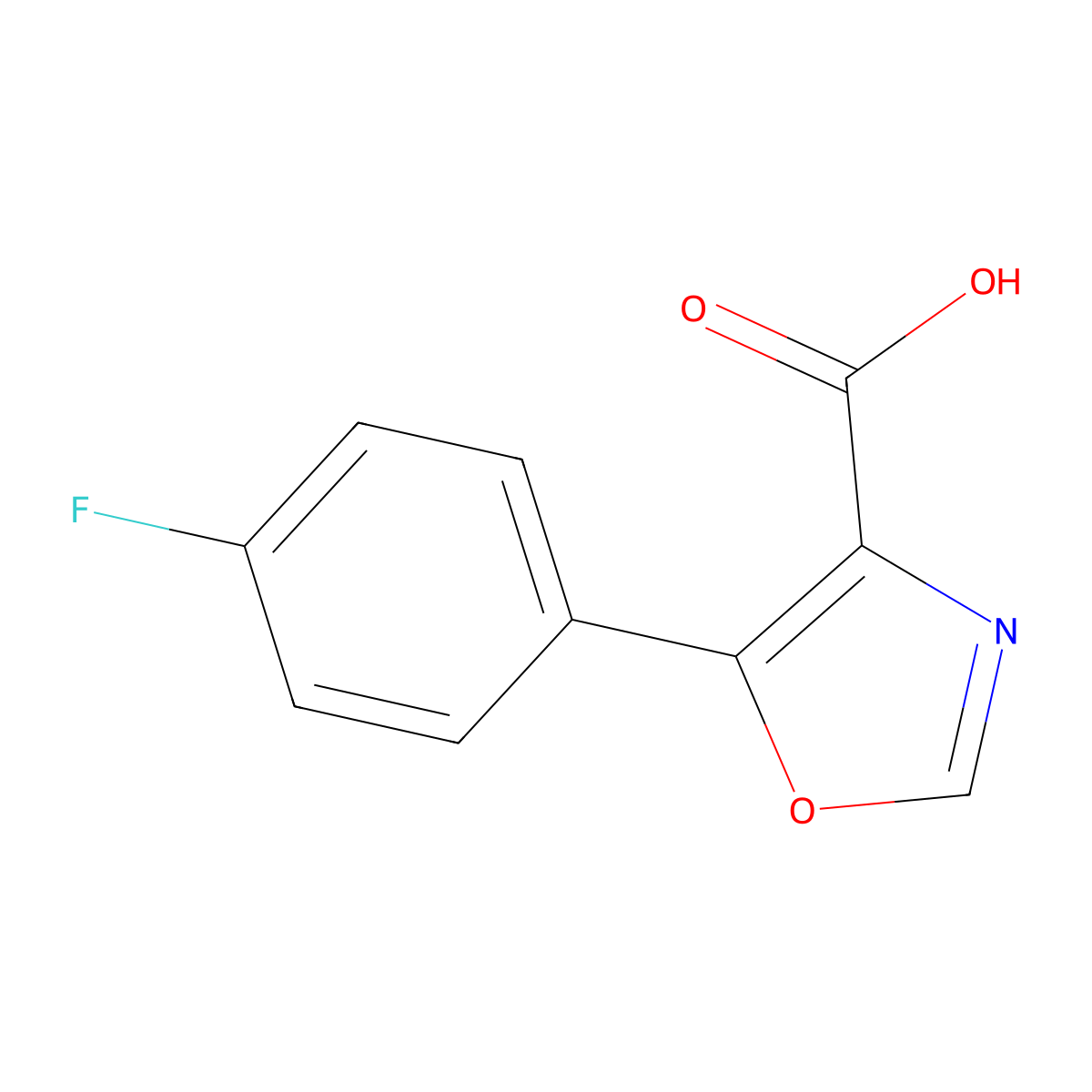 5-(4-Fluorophenyl)-1,3-oxazole-4-carboxylic acid molecular structure, CAS 1083246-33-6