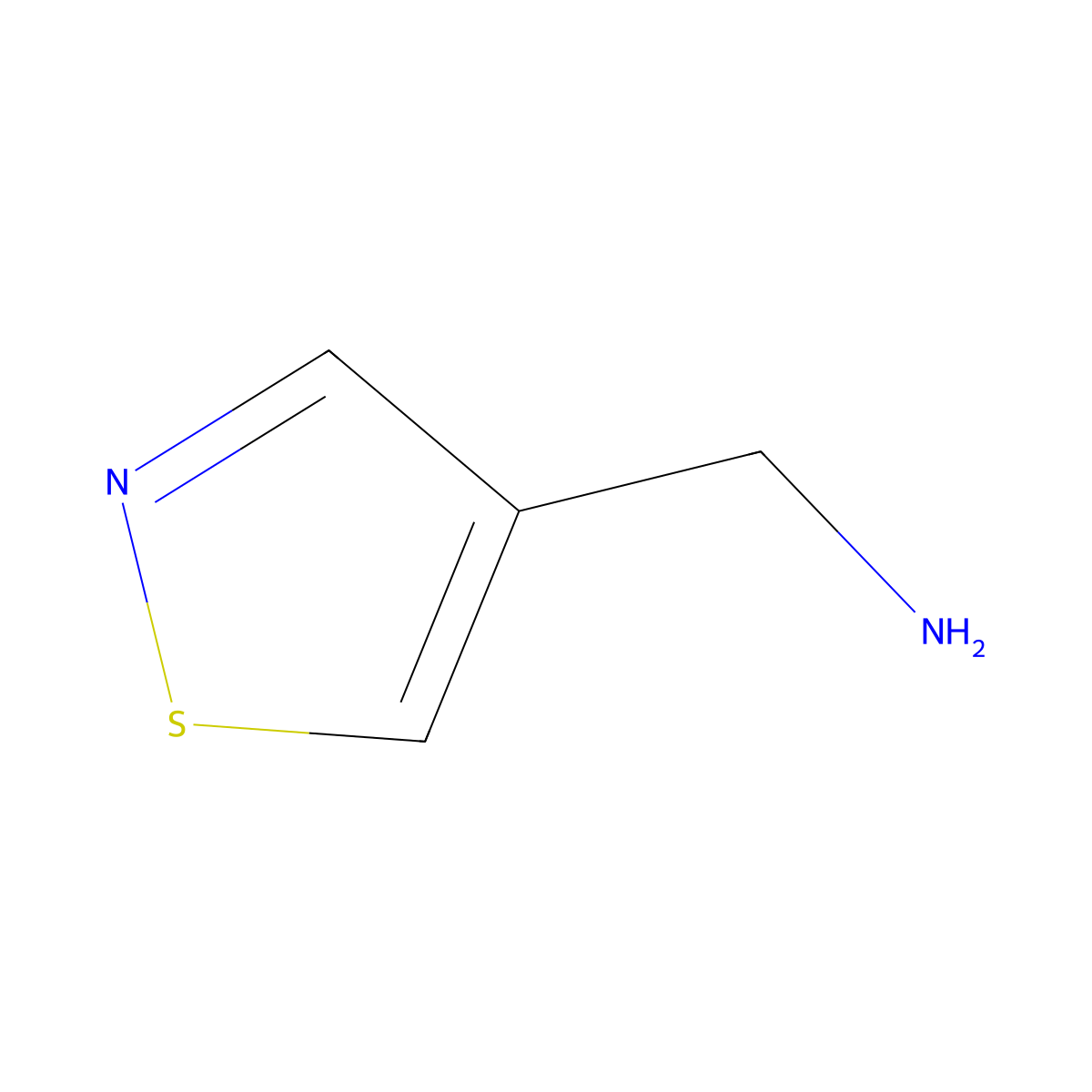 Isothiazol-4-ylmethanamine molecular structure, CAS 1083246-51-8