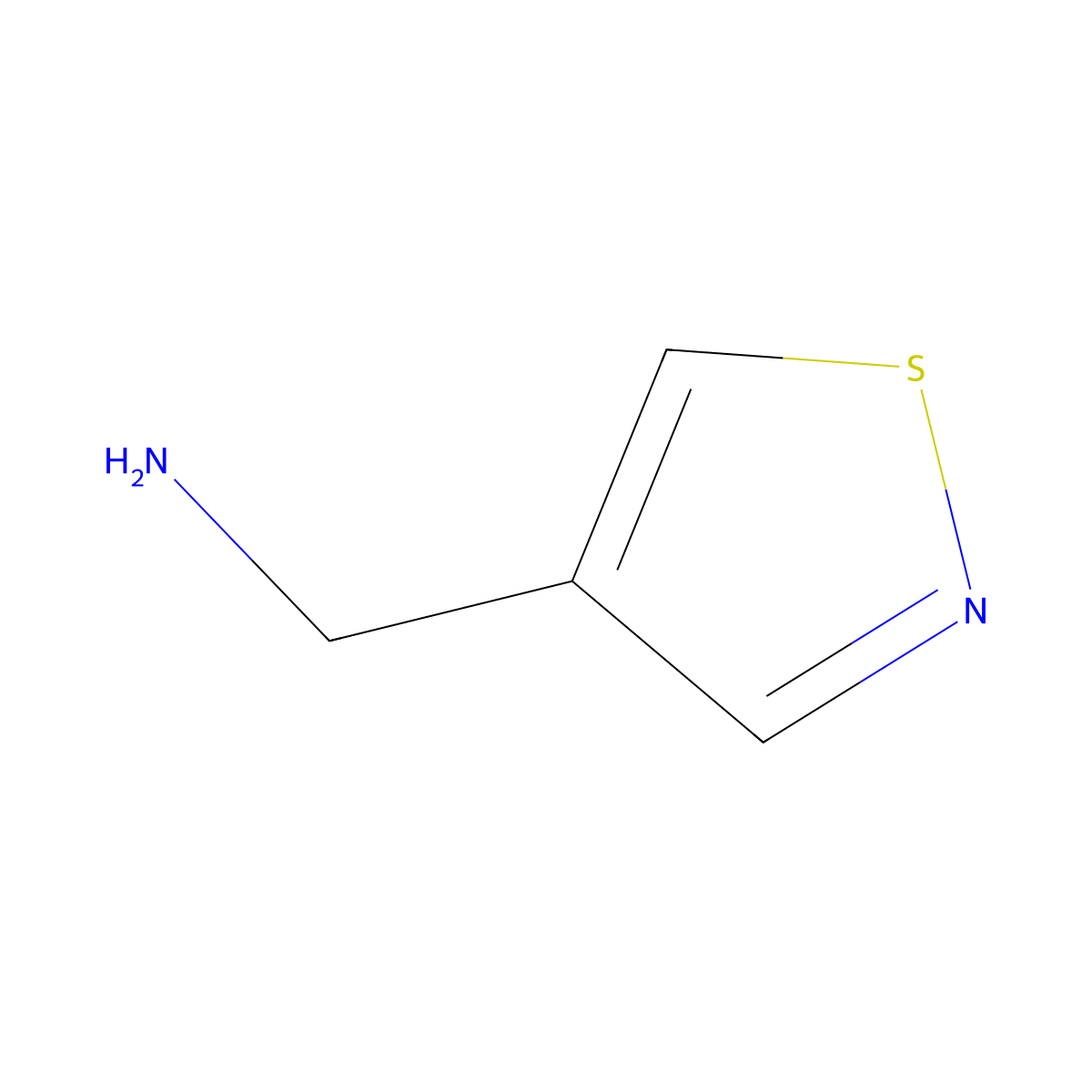 Isothiazol-4-ylmethanamine molecular structure, CAS 1083246-51-8