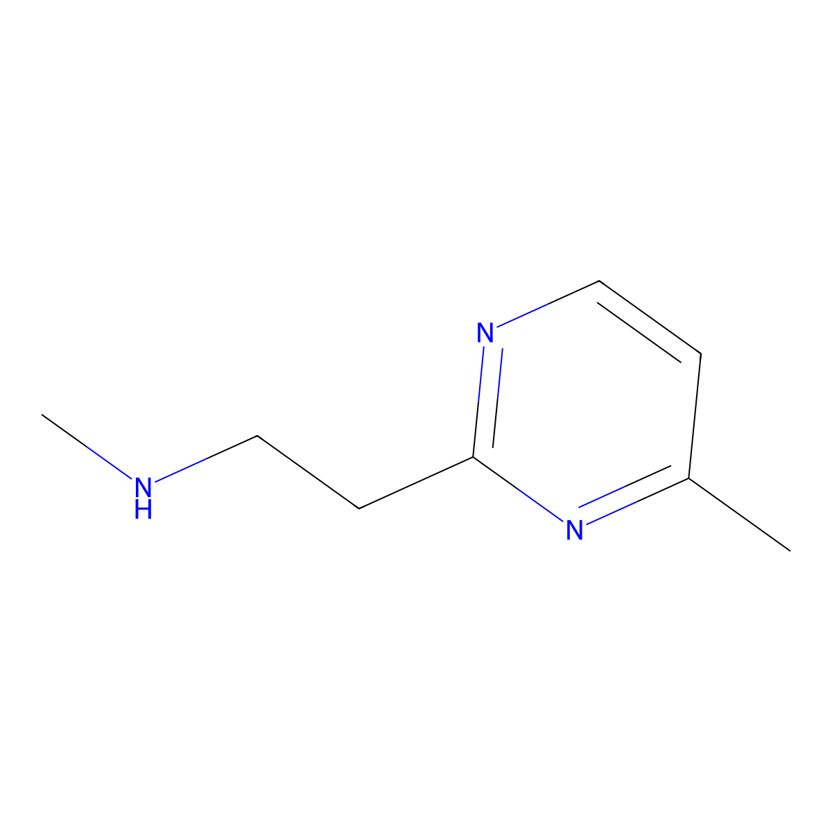 Methyl[2-(4-methylpyrimidin-2-yl)ethyl]amine molecular structure, CAS 1083246-54-1