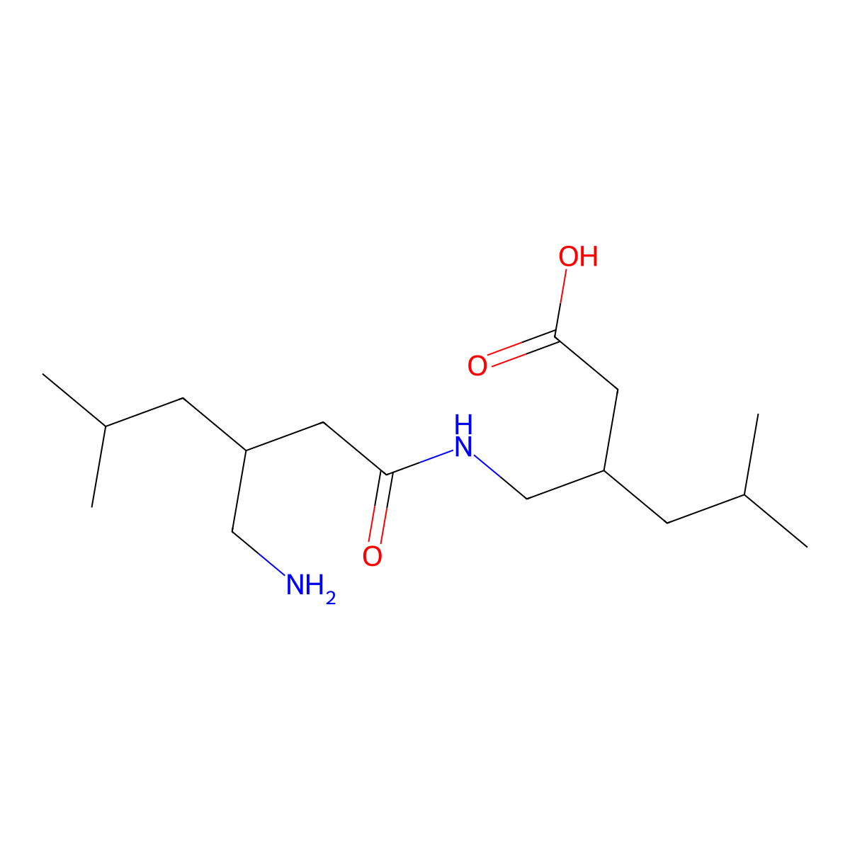 (3S)-3-[[[(3S)-3-(Aminomethyl)-5-methyl-1-oxohexyl]amino]methyl]-5-methylhexanoic acid molecular structure, CAS 1083246-65-4