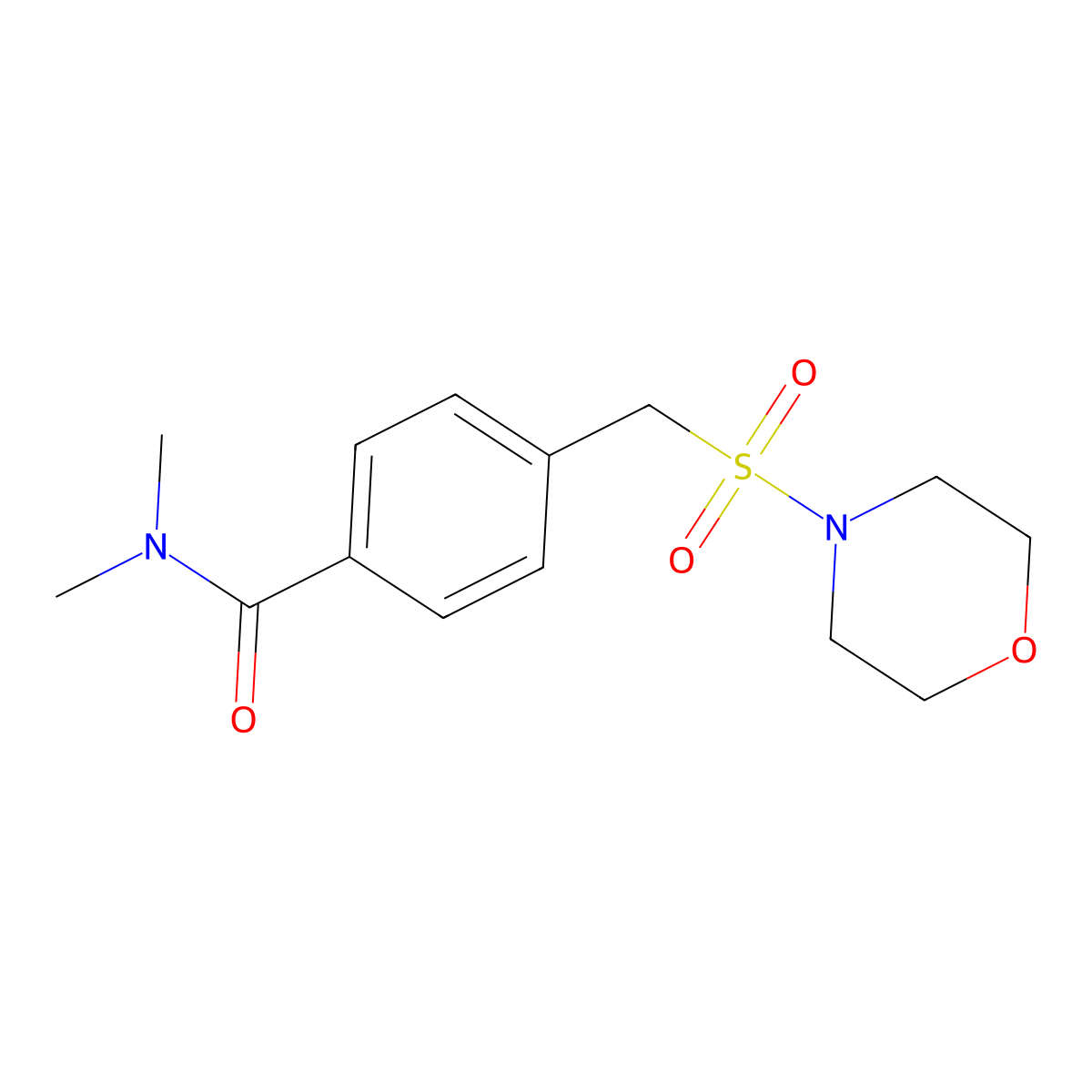 N,N-dimethyl-4-[(morpholin-4-ylsulfonyl)methyl]benzamide molecular structure, CAS 1083265-06-8