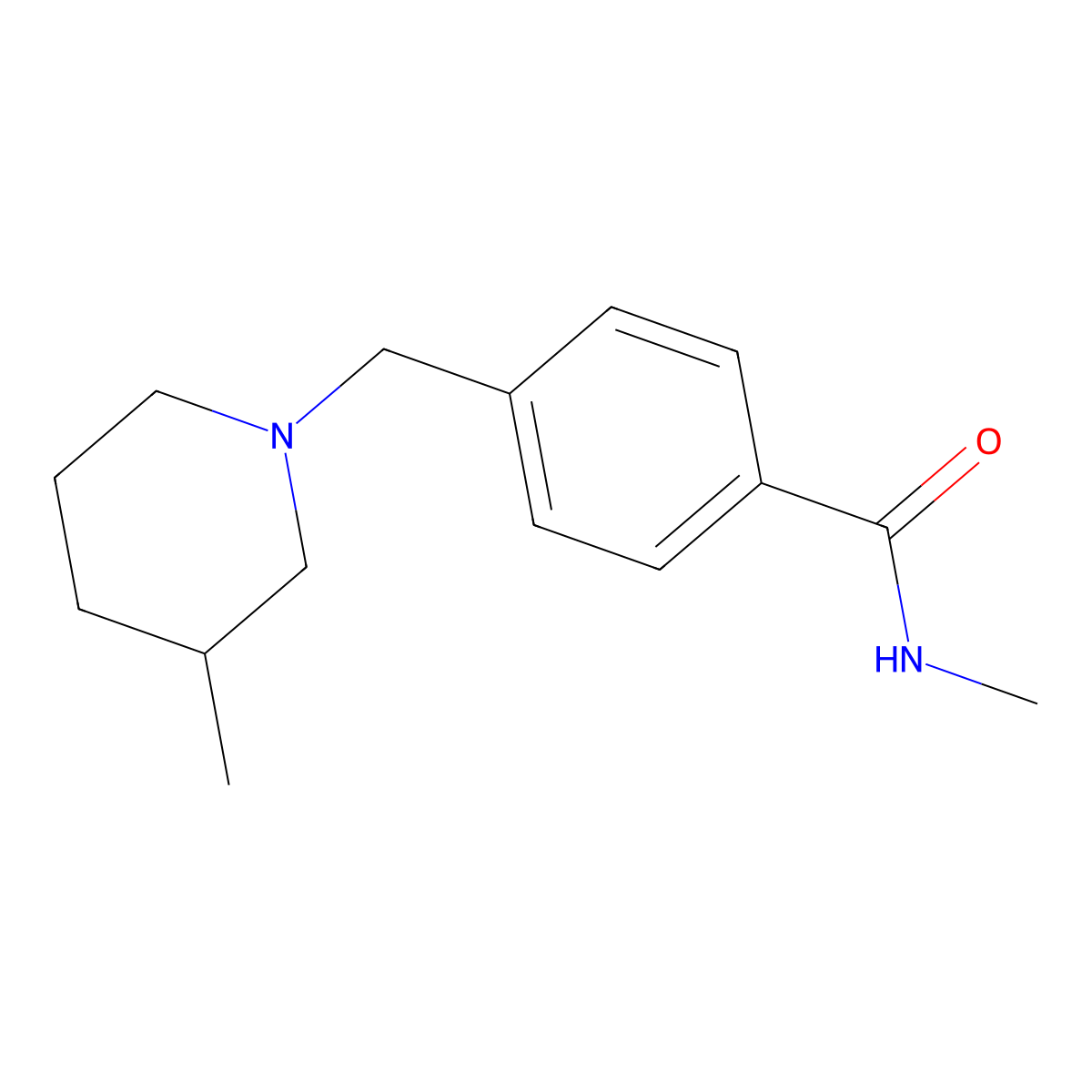 N-methyl-4-[(3-methylpiperidin-1-yl)methyl]benzamide molecular structure, CAS 1083266-32-3