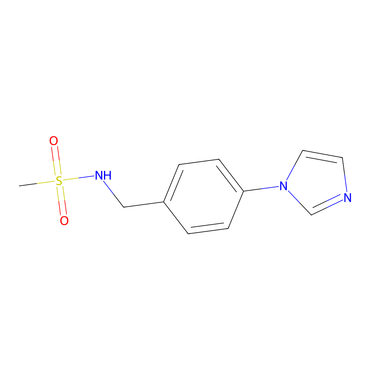 N-[4-(1H-imidazol-1-yl)benzyl]methanesulfonamide molecular structure, CAS 1083269-33-3