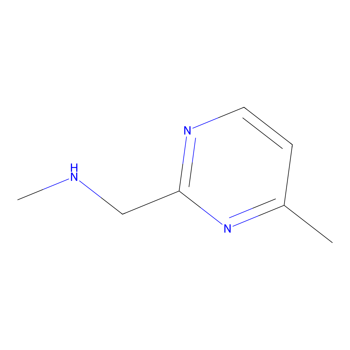 2-(Methylaminomethyl)-4-methylpyrimidine molecular structure, CAS 1083273-88-4