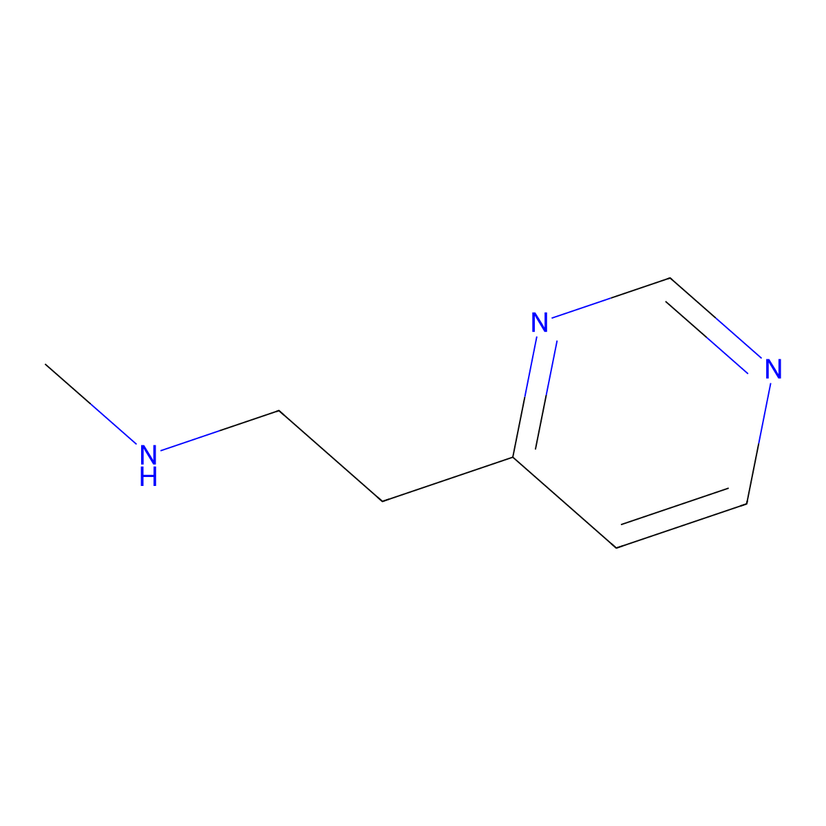 Methyl[2-(pyrimidin-4-yl)ethyl]amine molecular structure, CAS 1083273-89-5