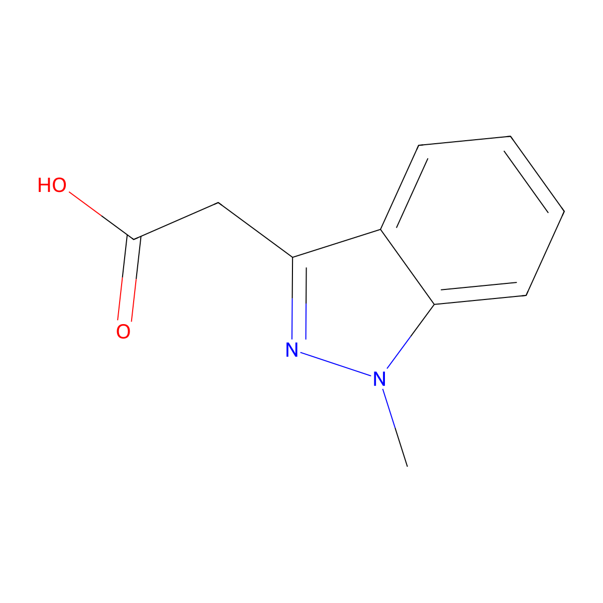 2-(1-methyl-1H-indazol-3-yl)acetic acid molecular structure, CAS 1083274-02-5
