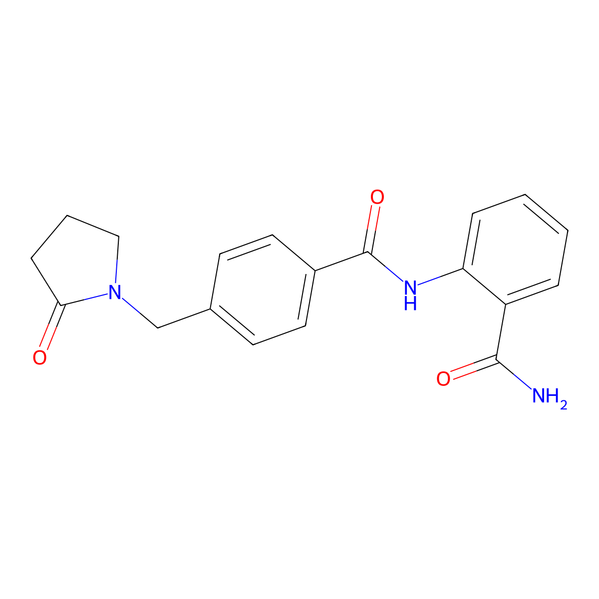N-(2-carbamoylphenyl)-4-[(2-oxopyrrolidin-1-yl)methyl]benzamide molecular structure, CAS 1083297-03-3