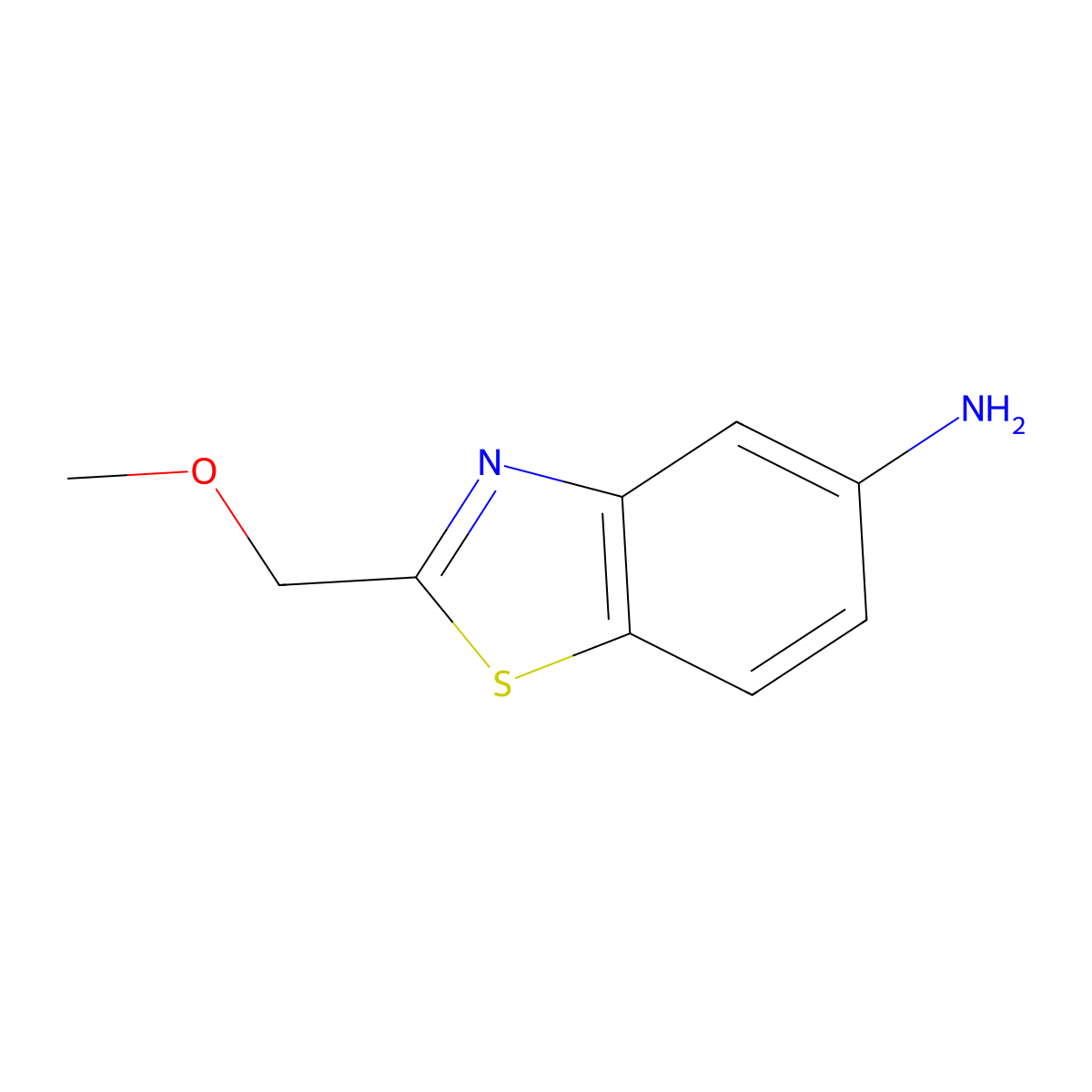 2-(Methoxymethyl)-1,3-benzothiazol-5-amine molecular structure, CAS 1083299-15-3