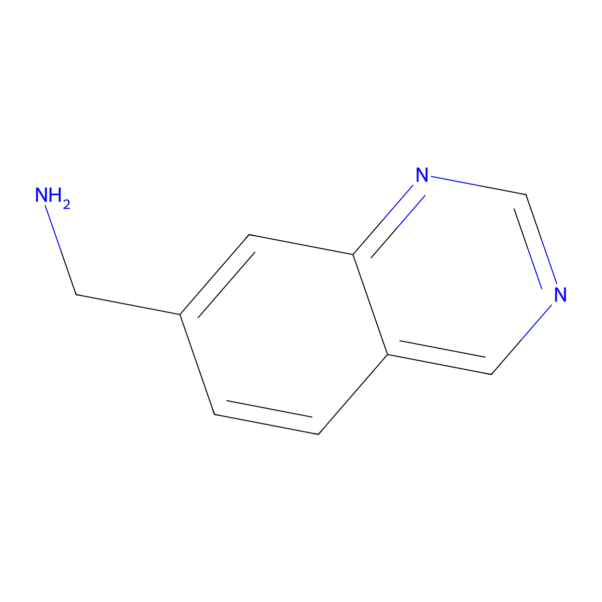 Quinazolin-7-ylmethanamine molecular structure, CAS 1083299-31-3