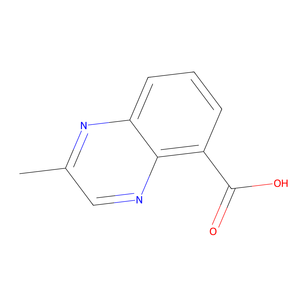 2-Methylquinoxaline-5-carboxylic acid molecular structure, CAS 1083299-55-1
