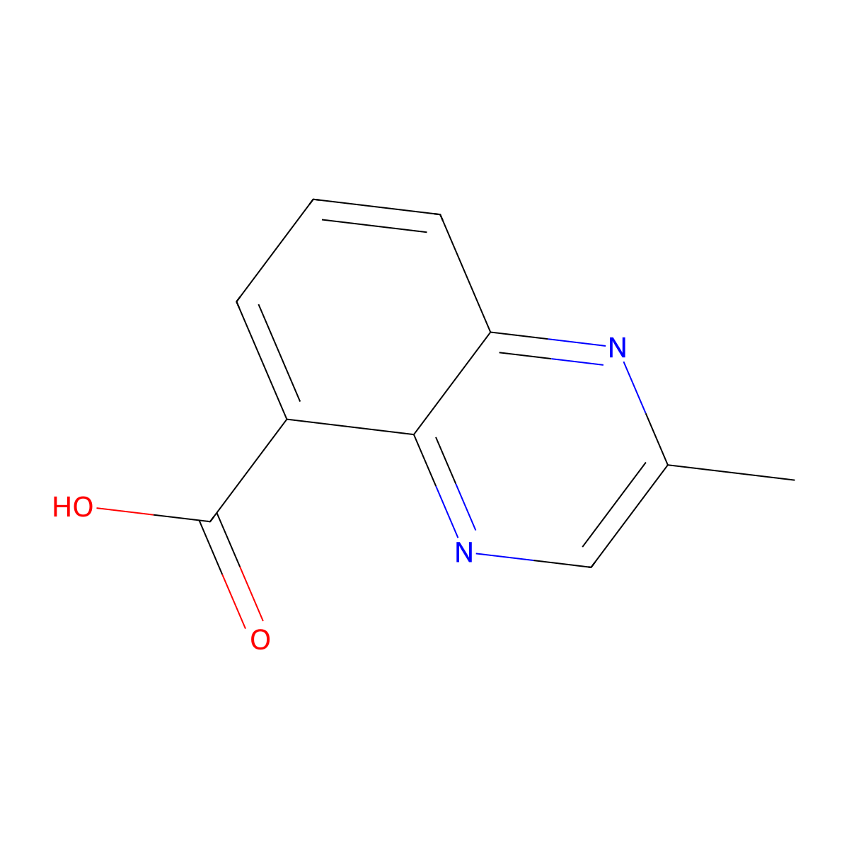 2-Methylquinoxaline-5-carboxylic acid molecular structure, CAS 1083299-55-1