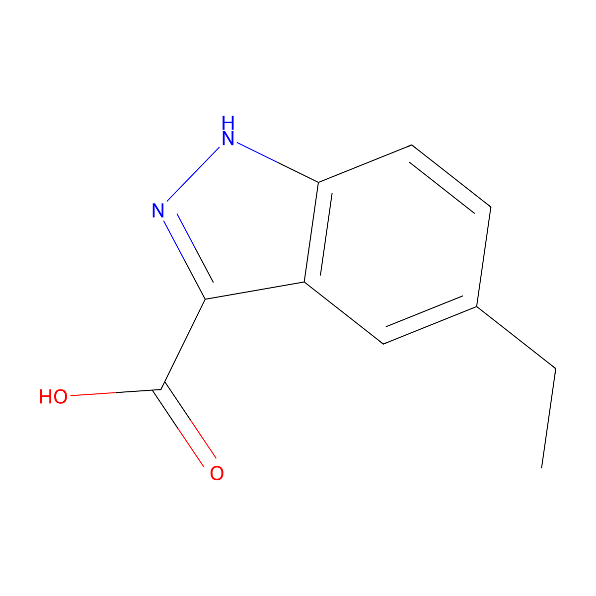 5-ethyl-1H-indazole-3-carboxylic acid molecular structure, CAS 1083299-76-6