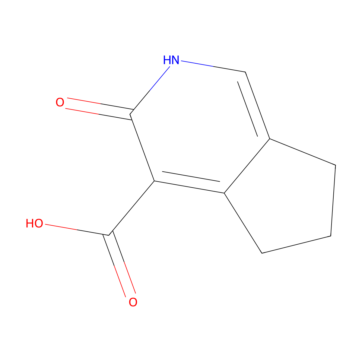 3-oxo-2H,3H,5H,6H,7H-cyclopenta[c]pyridine-4-carboxylic acid molecular structure, CAS 1083299-83-5