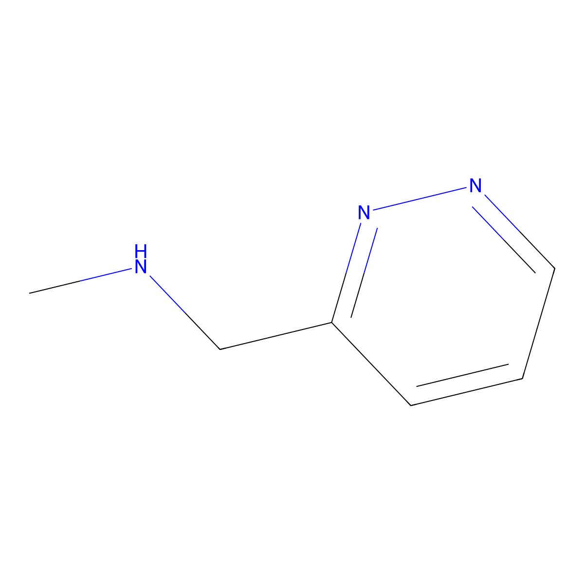 N-Methyl-1-(pyridazin-3-yl)methanamine molecular structure, CAS 1083299-93-7