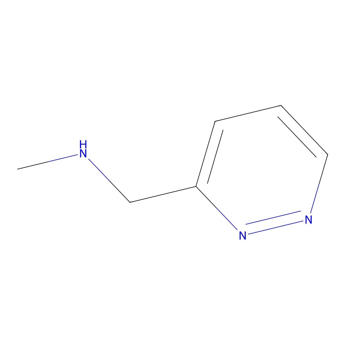 N-Methyl-1-(pyridazin-3-yl)methanamine molecular structure, CAS 1083299-93-7