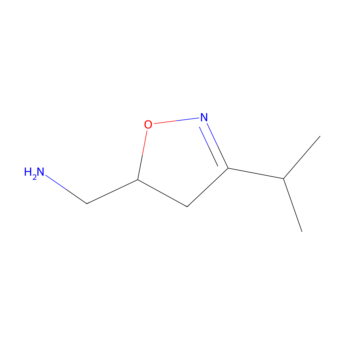 (3-Isopropyl-4,5-dihydroisoxazol-5-yl)methanamine molecular structure, CAS 1083300-01-9