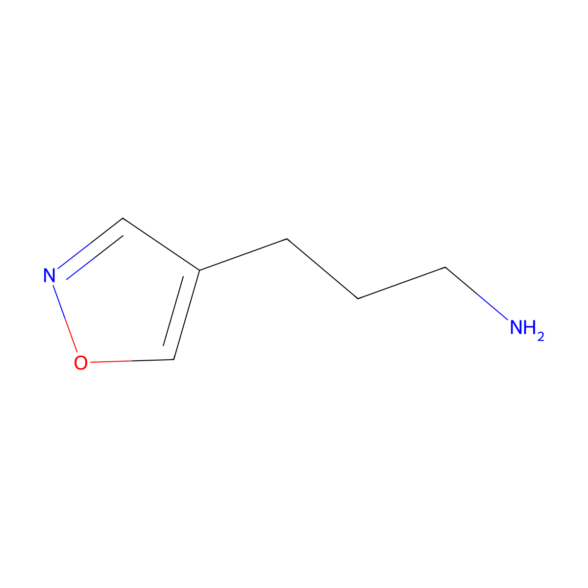 3-(1,2-Oxazol-4-yl)propan-1-amine molecular structure, CAS 1083300-22-4
