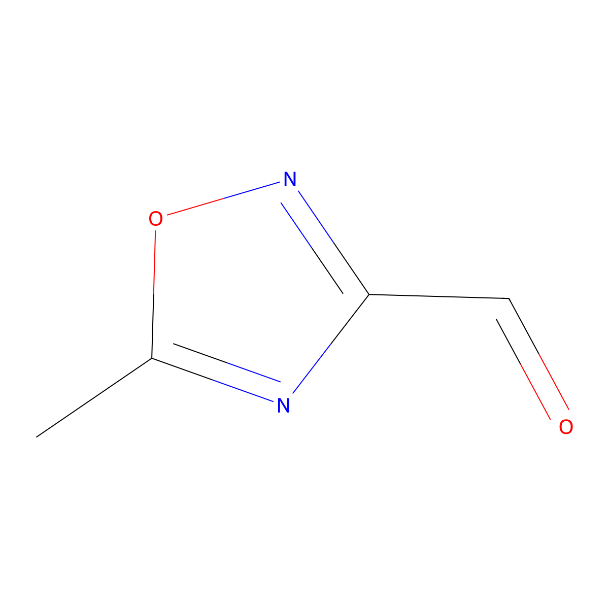 5-Methyl-1,2,4-oxadiazole-3-carbaldehyde molecular structure, CAS 1083300-23-5