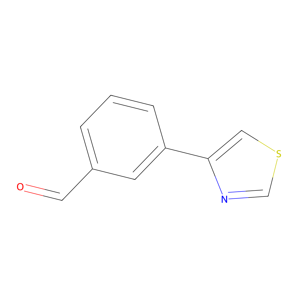 3-(1,3-Thiazol-4-yl)benzaldehyde molecular structure, CAS 1083300-27-9