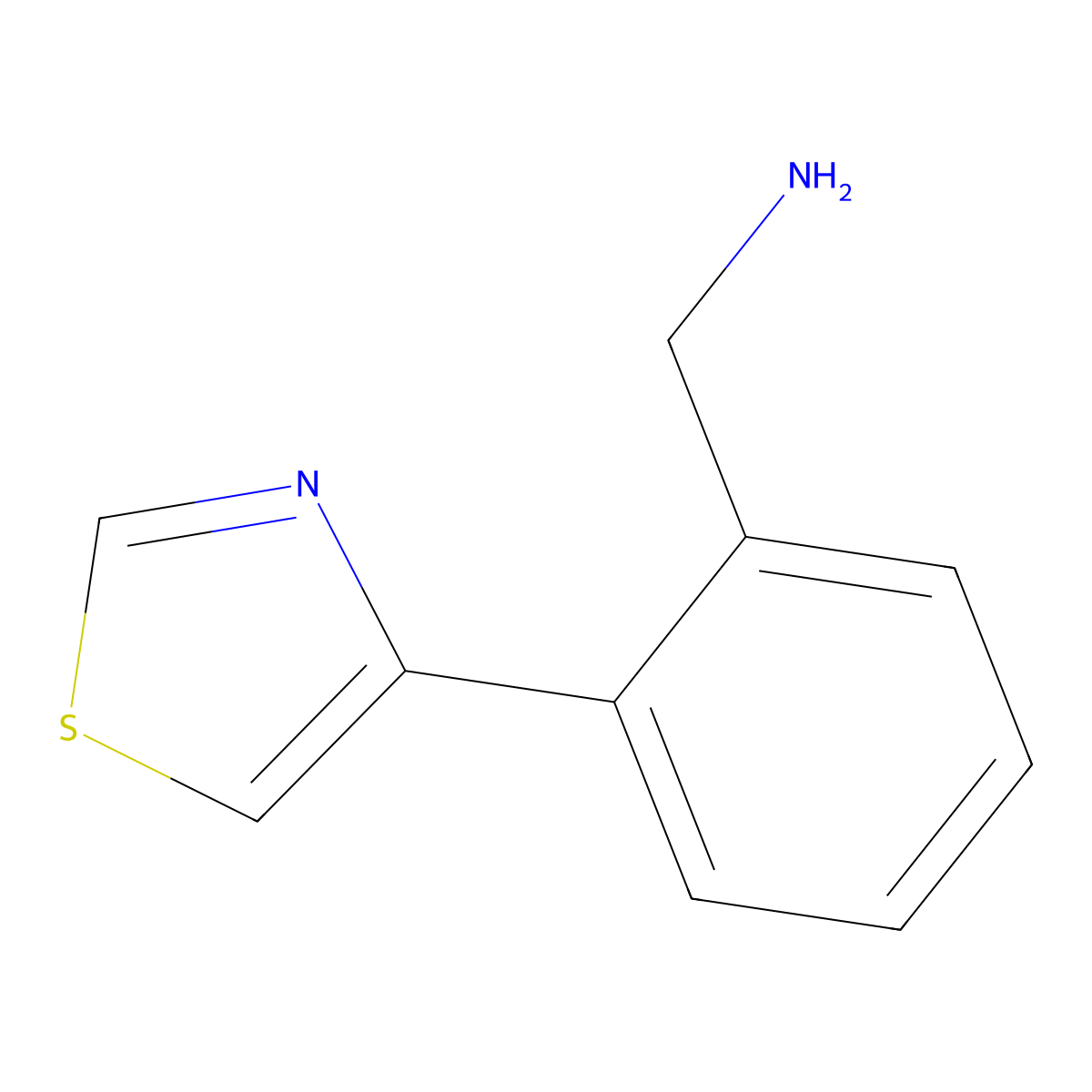 [2-(1,3-Thiazol-4-yl)phenyl]methanamine molecular structure, CAS 1083300-30-4