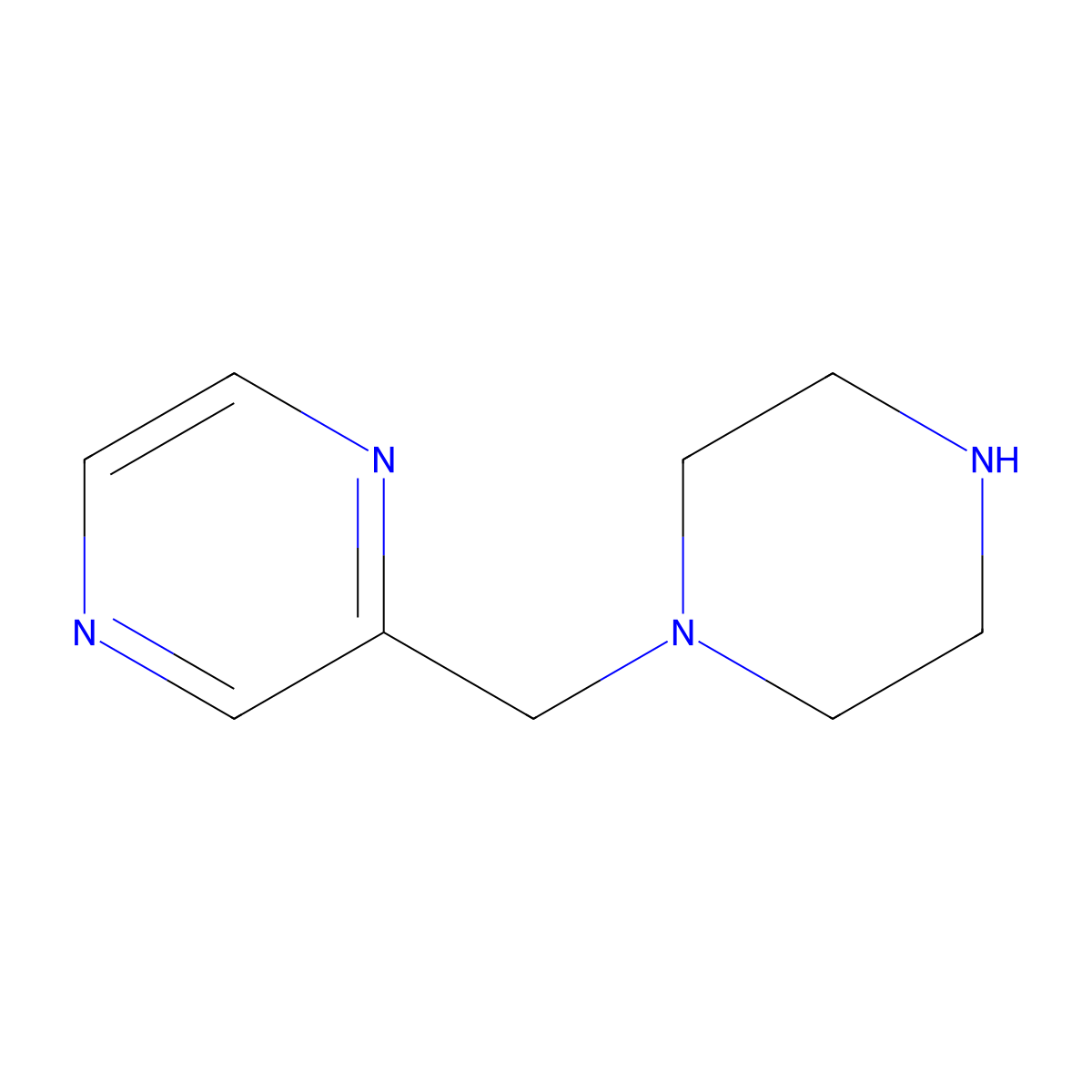 2-((Piperazin-1-yl)methyl)pyrazine molecular structure, CAS 1083300-35-9