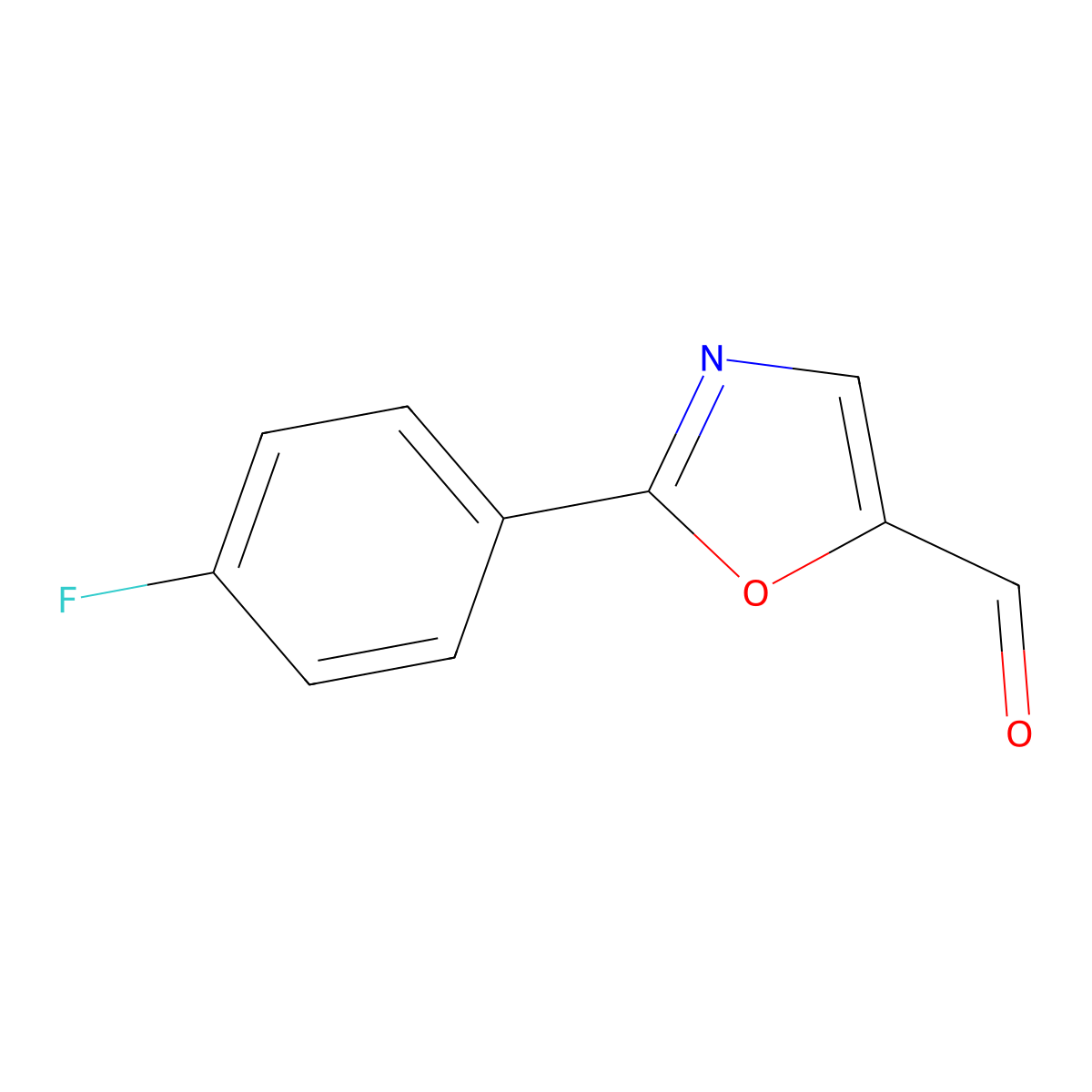 2-(4-Fluorophenyl)oxazole-5-carbaldehyde molecular structure, CAS 1083300-37-1