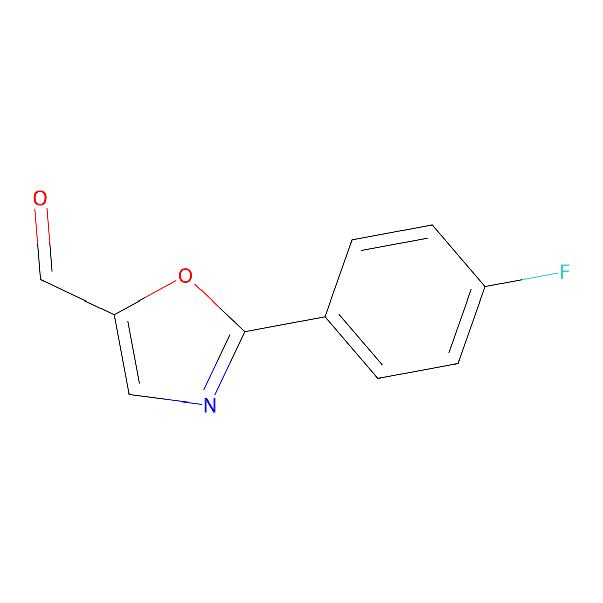 2-(4-Fluorophenyl)oxazole-5-carbaldehyde molecular structure, CAS 1083300-37-1