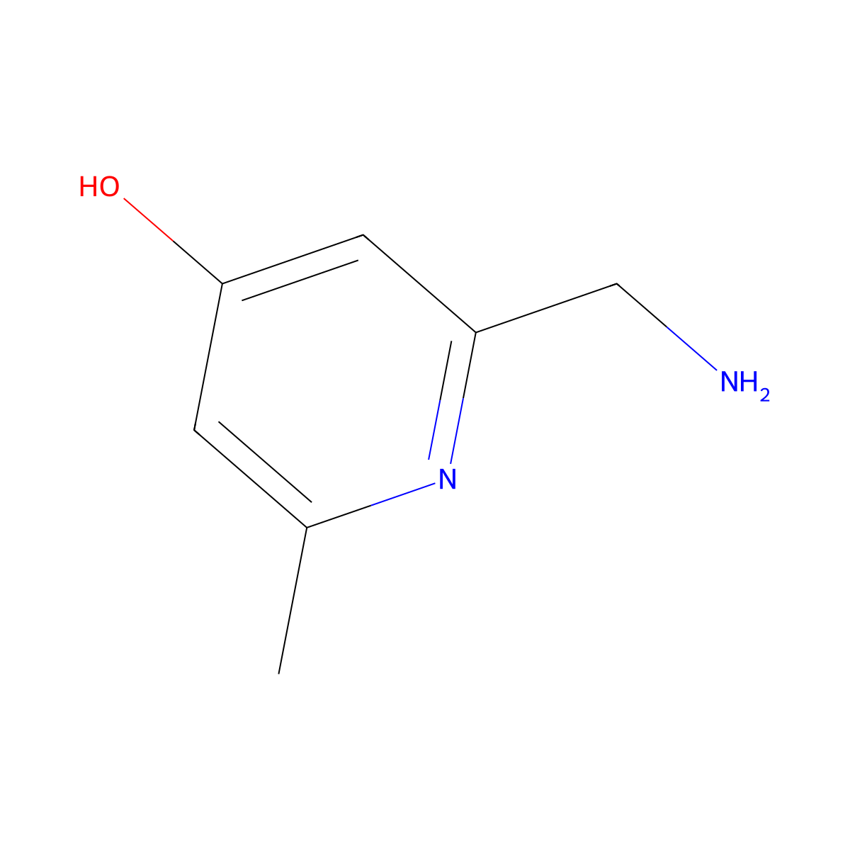 2-(Aminomethyl)-6-methylpyridin-4-OL molecular structure, CAS 1083300-51-9