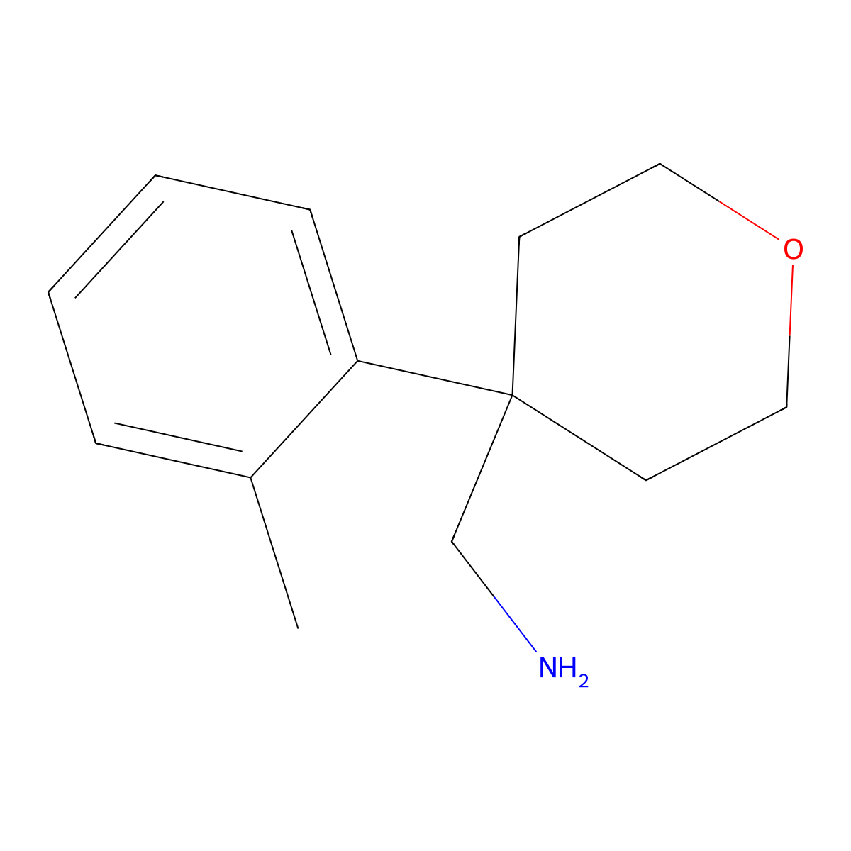 [4-(2-Methylphenyl)oxan-4-yl]methanamine molecular structure, CAS 1083300-56-4