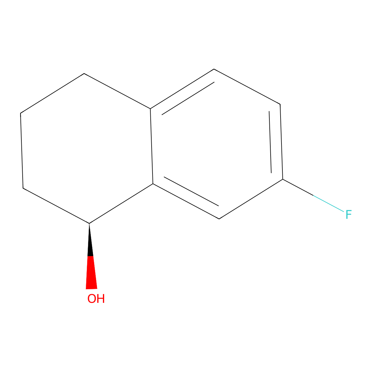 (1S)-7-fluoro-1,2,3,4-tetrahydronaphthalen-1-ol molecular structure, CAS 1083302-30-0