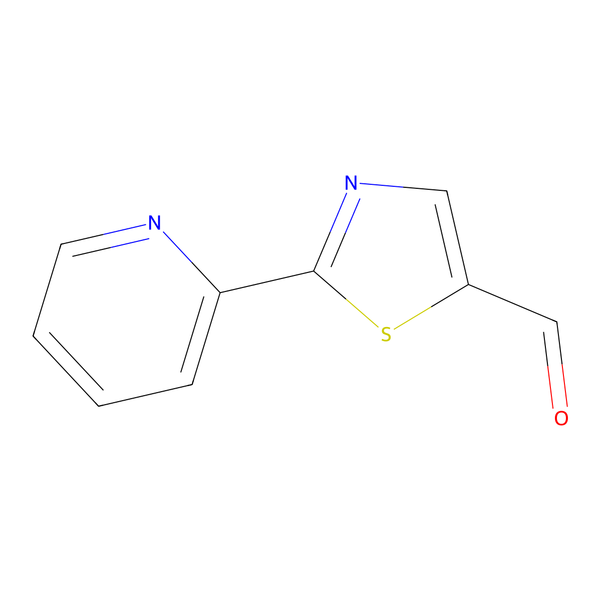 2-(Pyridin-2-yl)-1,3-thiazole-5-carbaldehyde molecular structure, CAS 1083317-25-2