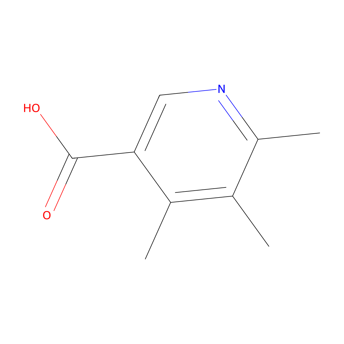 4,5,6-Trimethylpyridine-3-carboxylic acid molecular structure, CAS 1083317-26-3