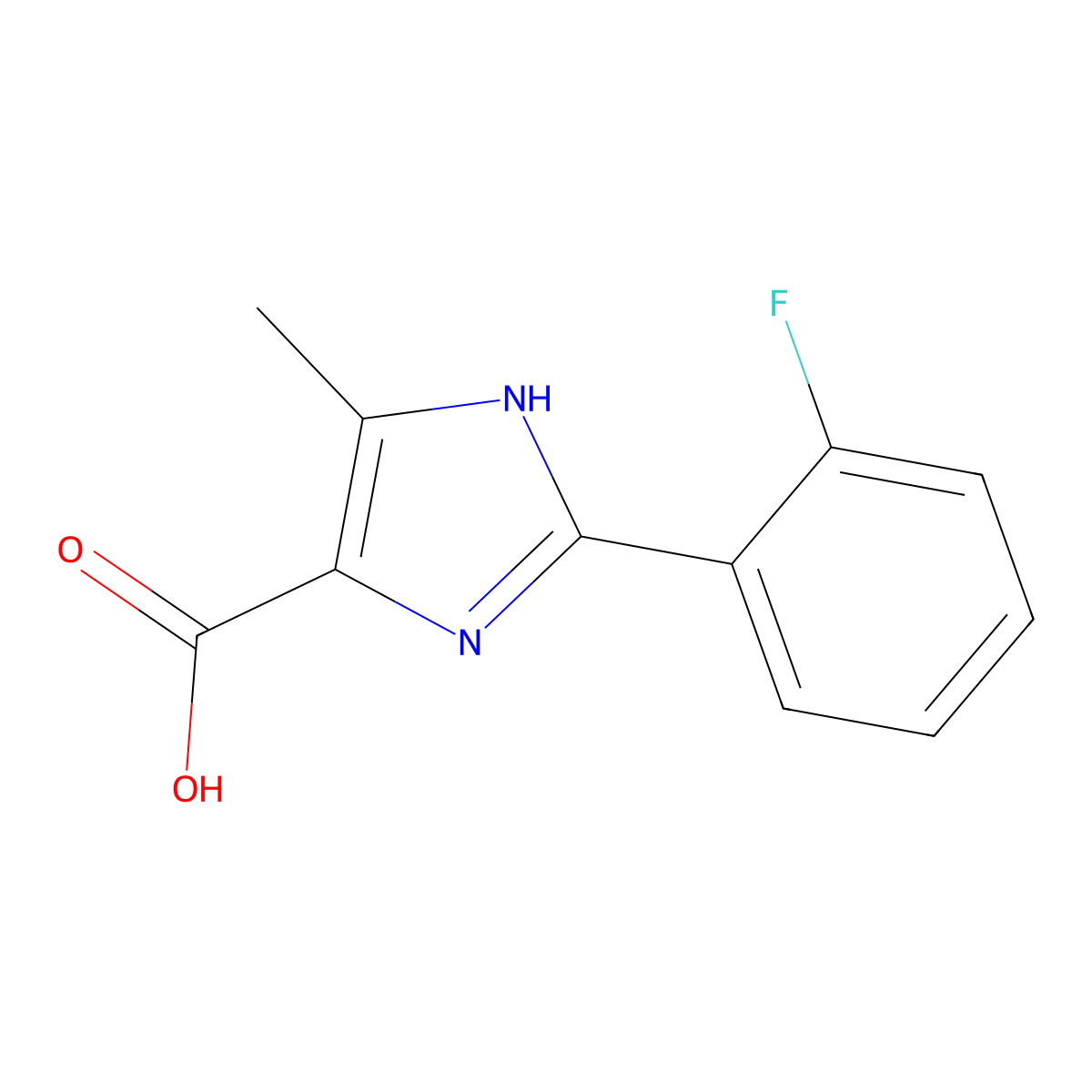 2-(2-Fluorophenyl)-4-methyl-1H-imidazole-5-carboxylic acid molecular structure, CAS 1083318-28-8