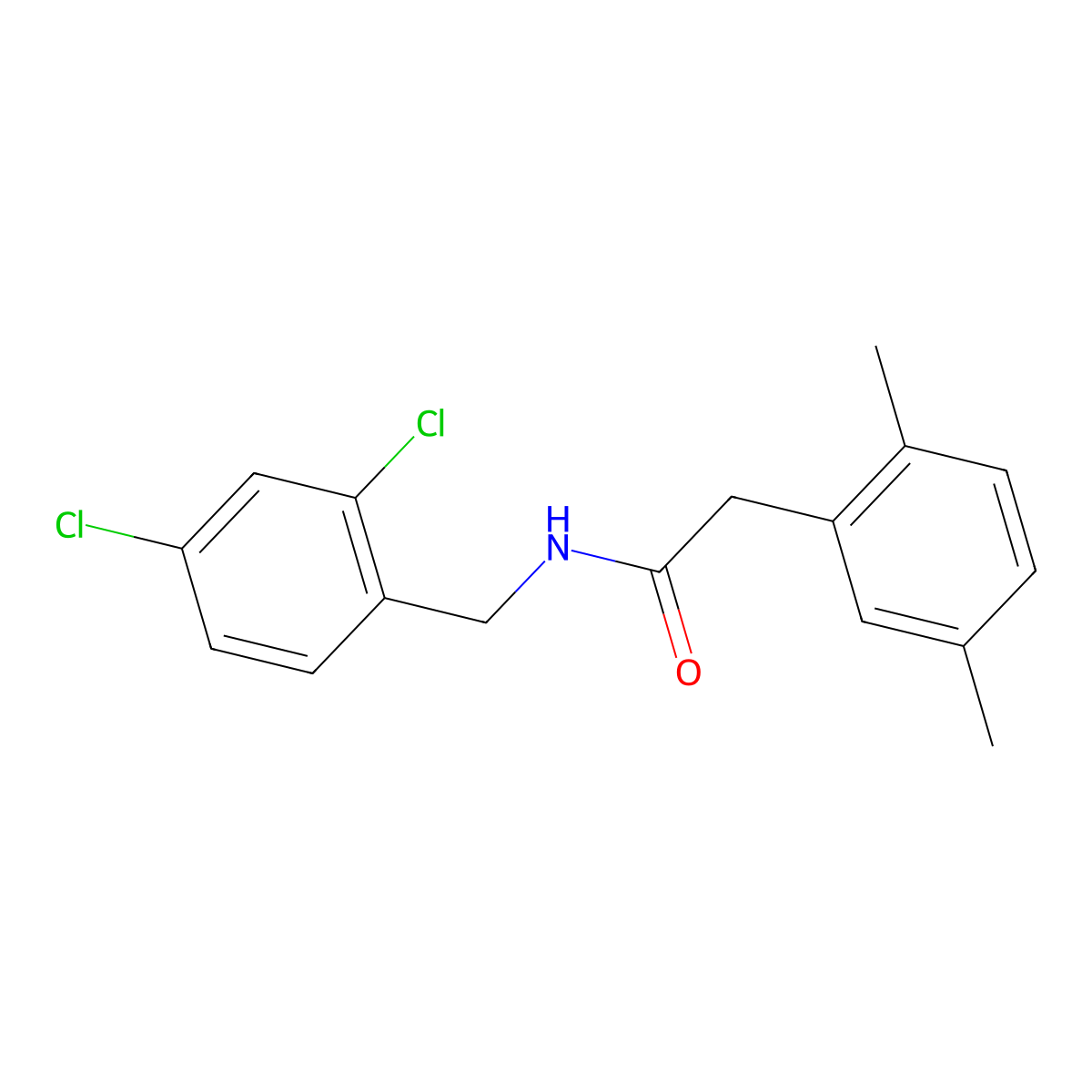 N-(2,4-dichlorobenzyl)-2-(2,5-dimethylphenyl)acetamide molecular structure, CAS 1083320-95-9