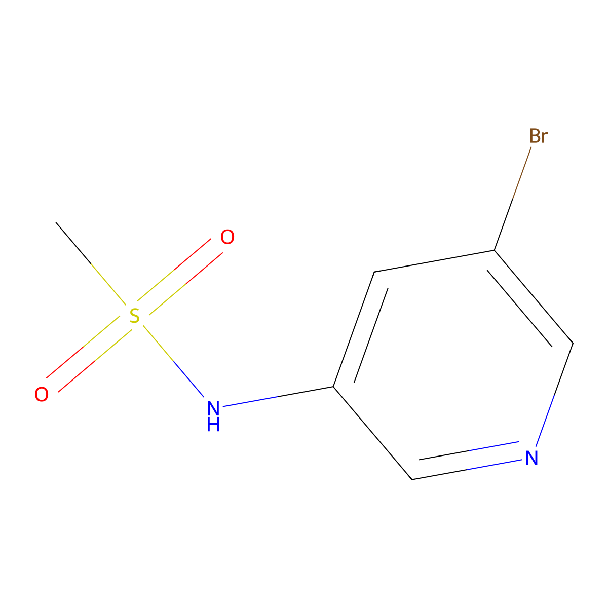 N-(5-Bromopyridin-3-yl)methanesulfonamide molecular structure, CAS 1083326-18-4