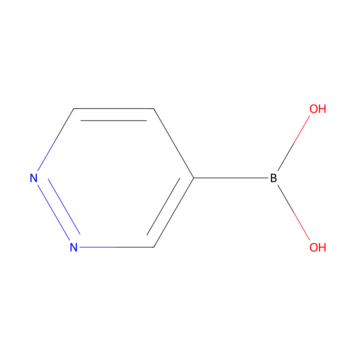 Pyridazin-4-ylboronic acid molecular structure, CAS 1083326-29-7