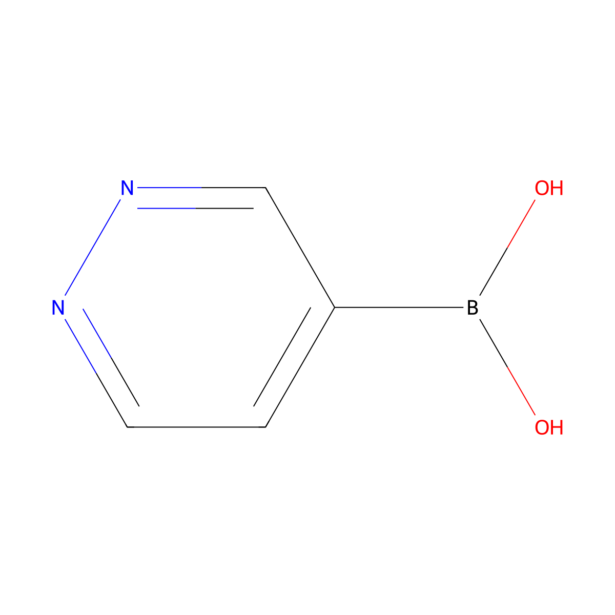 Pyridazin-4-ylboronic acid molecular structure, CAS 1083326-29-7