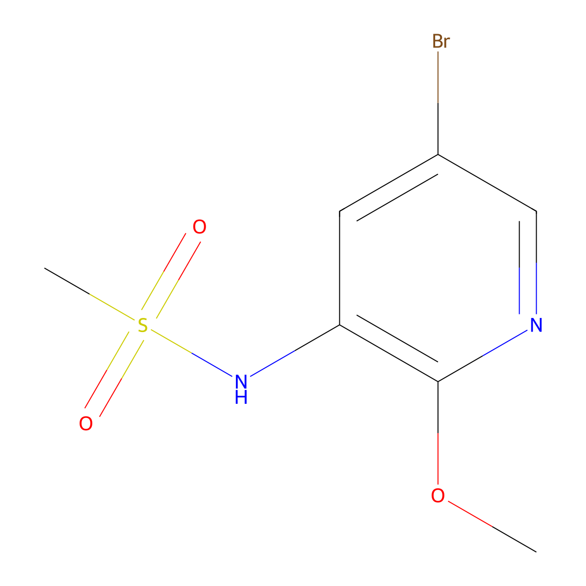 N-(5-Bromo-2-methoxypyridin-3-yl)methanesulfonamide molecular structure, CAS 1083327-58-5