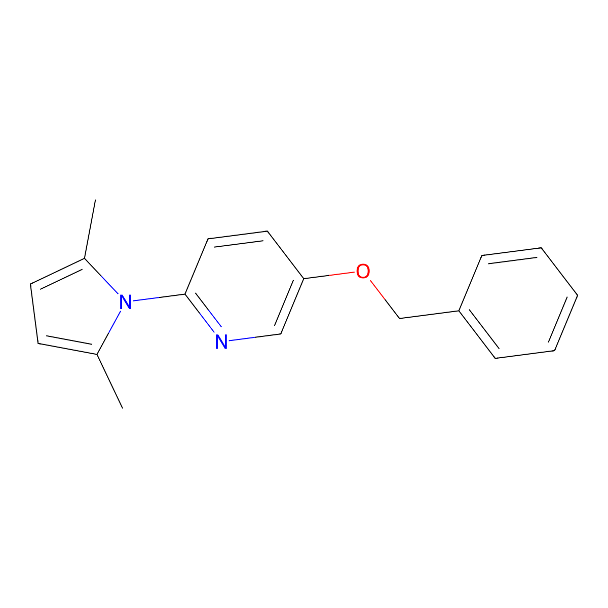 5-(Benzyloxy)-2-(2,5-dimethyl-1H-pyrrol-1-yl)pyridine molecular structure, CAS 1083329-33-2