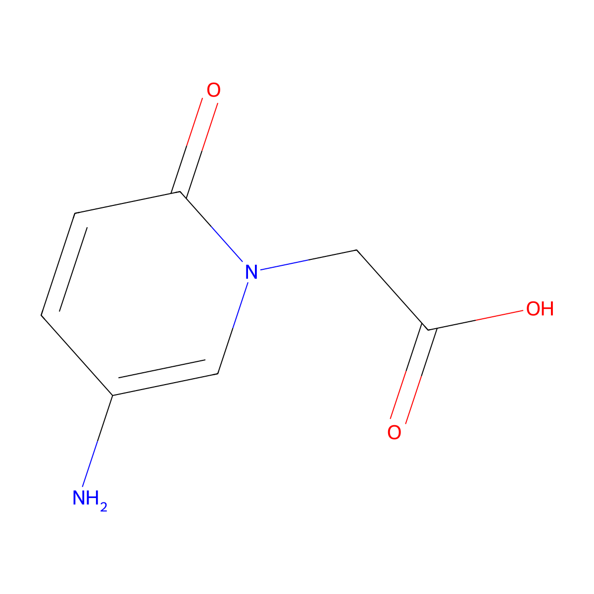 2-(5-Amino-2-oxo-1,2-dihydropyridin-1-YL)acetic acid molecular structure, CAS 1083337-87-4