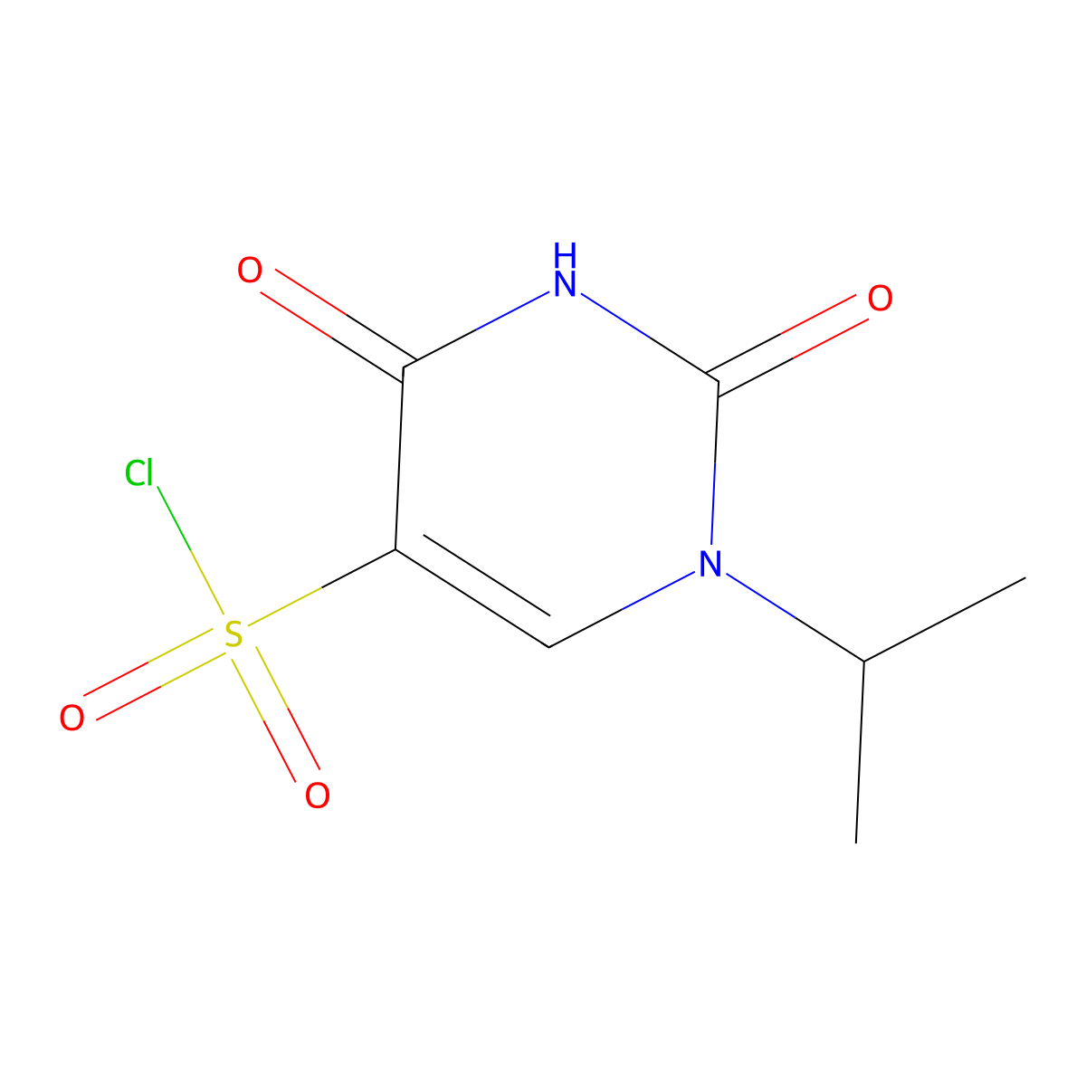 2,4-Dioxo-1-(propan-2-yl)-1,2,3,4-tetrahydropyrimidine-5-sulfonyl chloride molecular structure, CAS 1083337-94-3