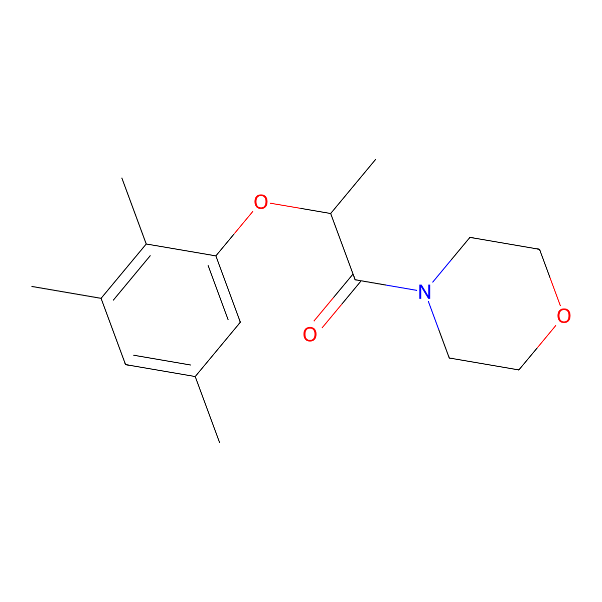 1-(Morpholin-4-yl)-2-(2,3,5-trimethylphenoxy)propan-1-one molecular structure, CAS 1083346-45-5