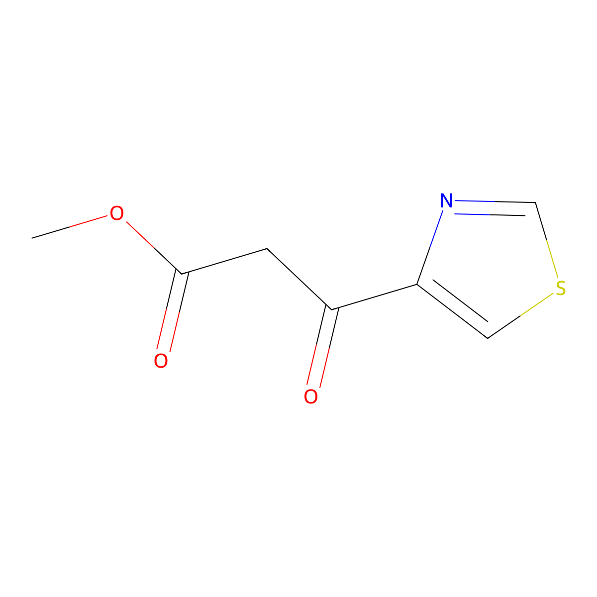 Methyl 3-oxo-3-(1,3-thiazol-4-yl)propanoate molecular structure, CAS 1083350-72-4